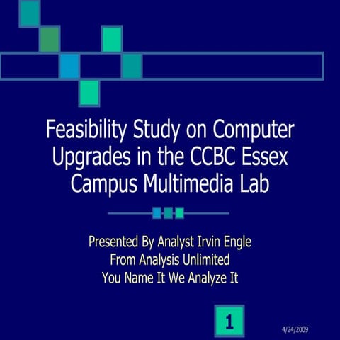 Feasibility Study On Computer Capabilities In The Ccbc