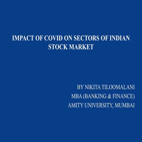 Impact of covid 19 on indian economy | PDF