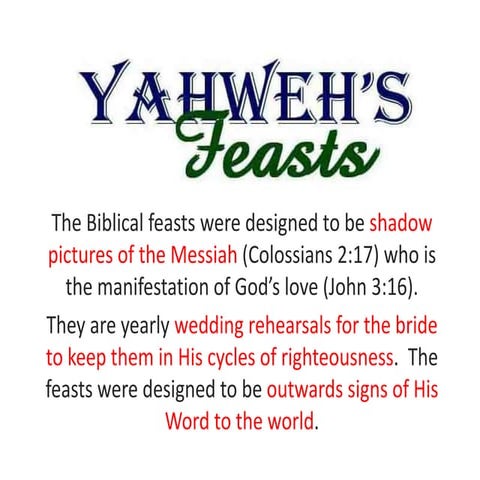 Feast of Yaweh