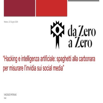 Hacking e intelligenza artificiale: spaghetti alla carbonara per misurare l'invidia sui social media