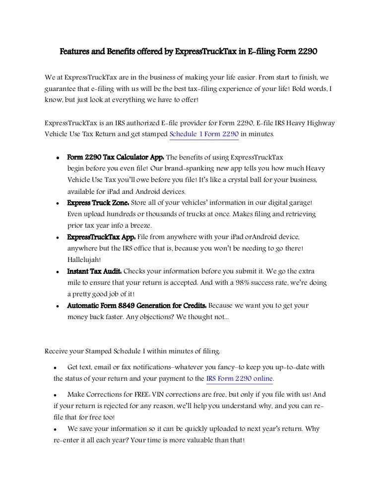free form 2290 e file
Features and benefits offered by express truck tax in E ... free form 2290 e file
Features and benefits offered by express truck tax in E ...