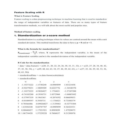 Feature Scaling with R.pdf