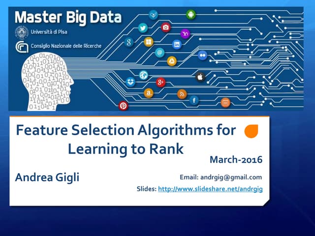 Feature Selection for Document Ranking