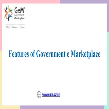Features of Government e Marketplace | PDF