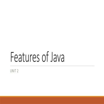 Features of Java.pptx Data types, variables and its types, various types of o...