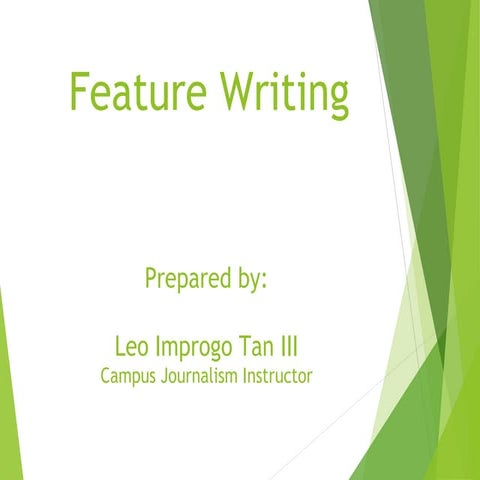 Feature writing | PPT