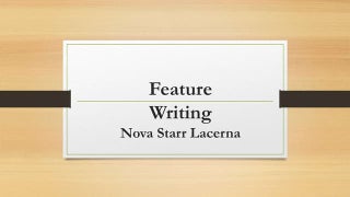 How to Write Effective Feature Articles | PPT