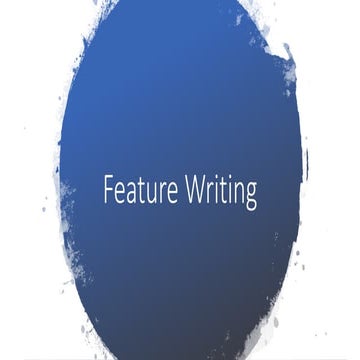 Feature writing