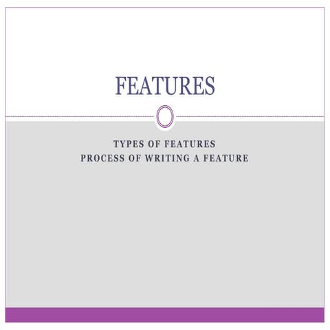 Feature writing