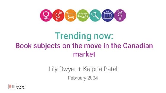 Trending now: Book subjects on the move in the Canadian market - Tech Forum 2024