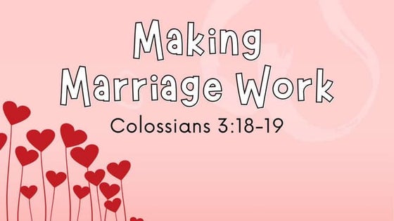 Making Marriage Work