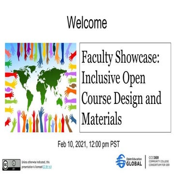 CCCOER Presents: Inclusive Course Design and Materials