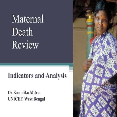 Maternal Death Review indicators analysis | PPT
