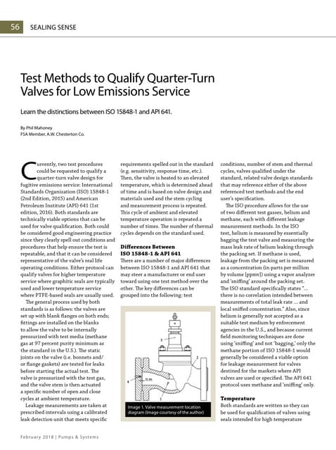 Test method to qualify quater turn valves
