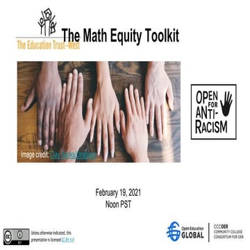 Open for AntiRacism: The Math Equity Toolkit