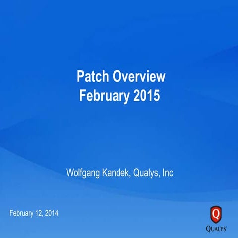 Februar Patch Tuesday 2015 Webinar