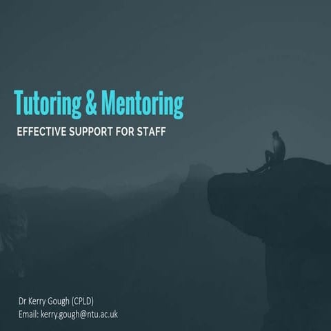 Tutoring & Mentoring - Effective Support for Staff NTU Feb 2017