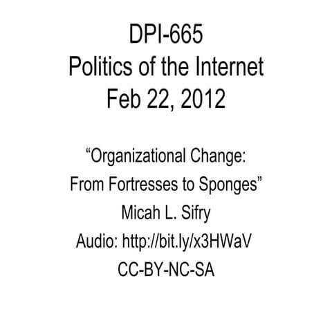 From Fortresses to Sponges