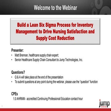 Build a Lean Six Sigma Process for Inventory Management in Hospitals | PDF