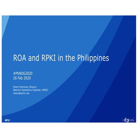 PhNOG 2020: ROA and RPKI in the Philippines
