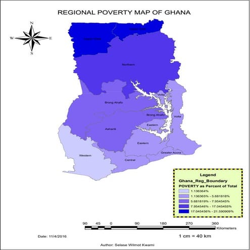 REGIONAL POVERTY MAP OF GHANA