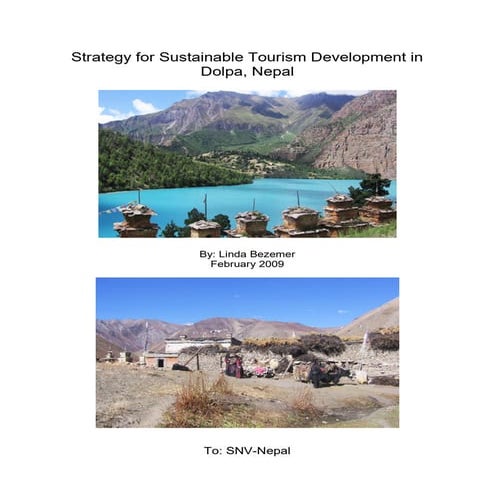 Strategy for sustainable tourism development in Dolpa | PDF