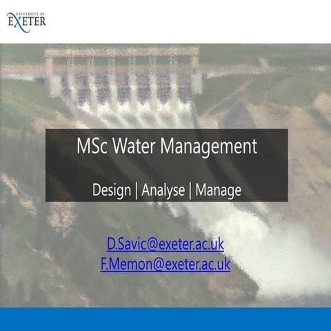 Water Management MSc - University of Exeter
