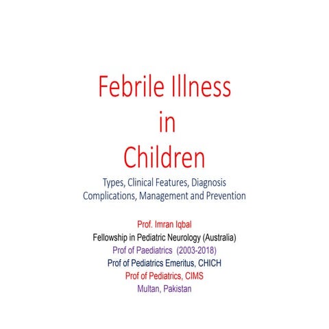 Febrile illness in children 2021