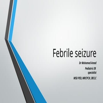 Management of Febrile seizure in pediatric