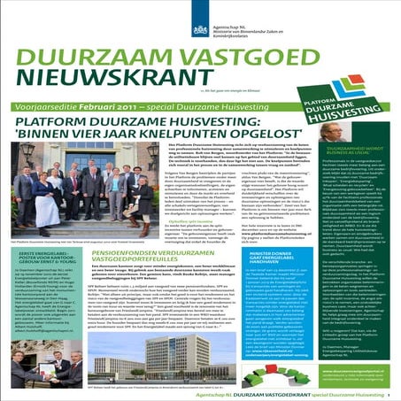 Duurzaam vastgoed nieuwskrant - Februari 2011