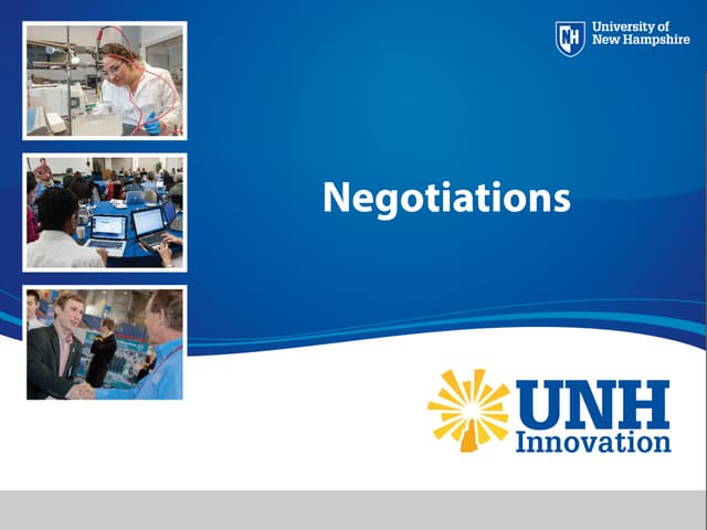 Innovating in NH - Innovations Assistance: Negotiation Strategies