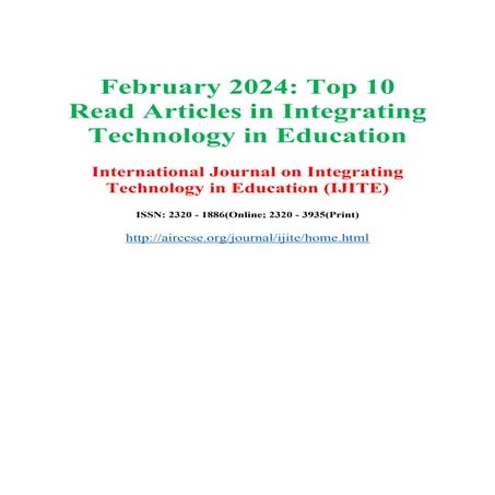 February 2024 - Top 10 Read Articles in International Journal on ...
