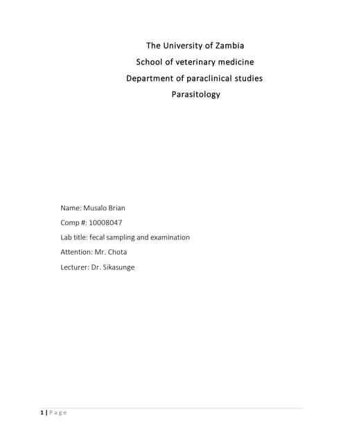Concentration Techniques for stool examination .pptx | Digestive ...