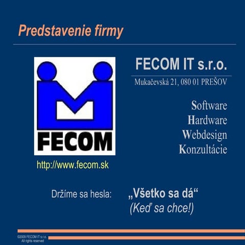FECOM IT s.r.o. - predstavenie spolocnosti