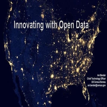 Innovating with Open Data - Avi Bender 
