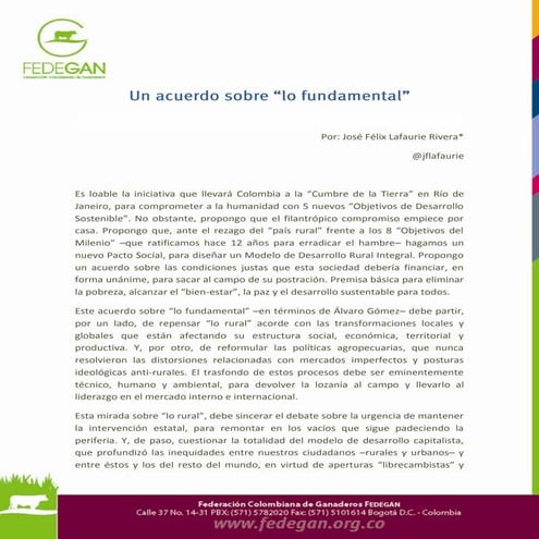 Fedegan_animal ganadero_columna_presidente_un_acuerdo_sobre_lo_fundamental
