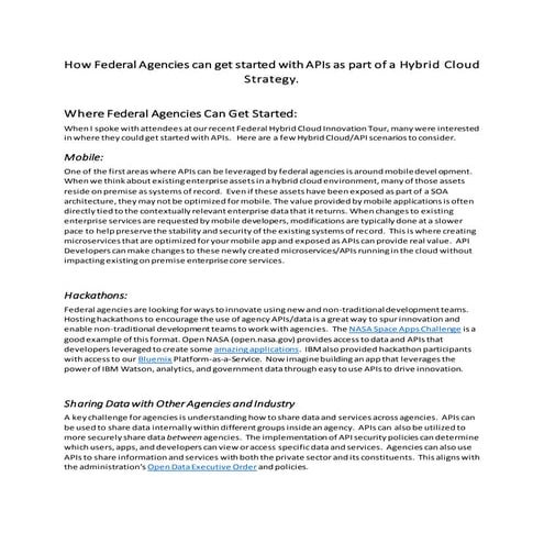 Federal agencies starting_with_APIs | PDF