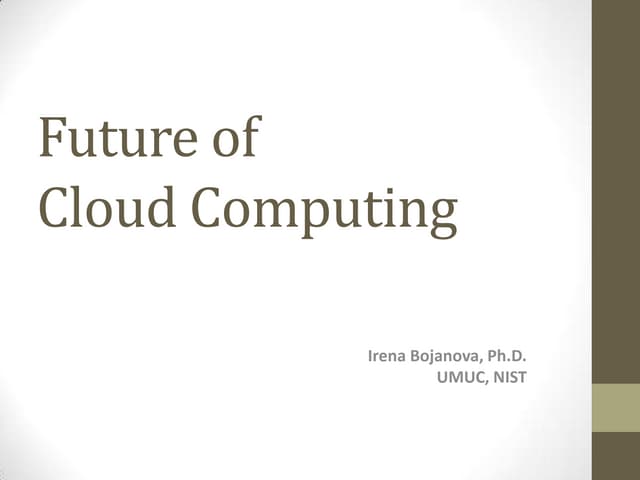 Speaker Presention by Irena Bojanova of the University of Maryland University...