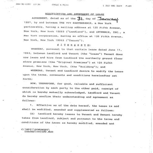 Federal Experess 1997 Modification | PDF