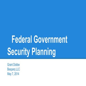 Federal government security planning | PPTX | Operating Systems ...