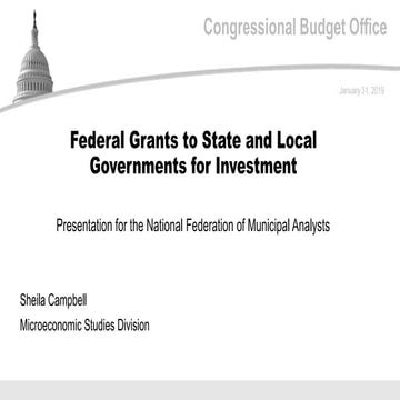 Federal Grants to State and Local Governments for Investment