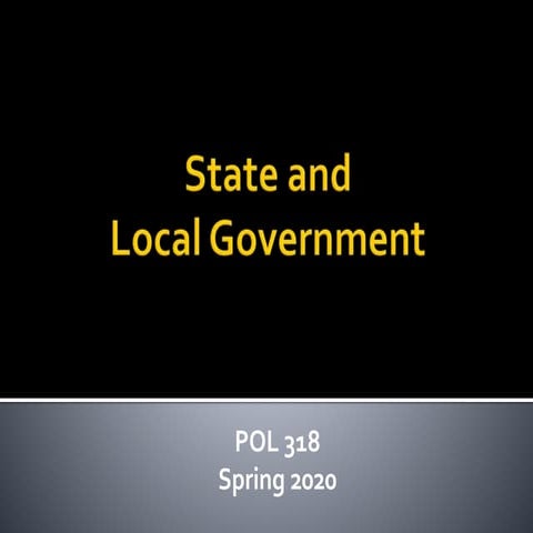 POL 318 Federalism