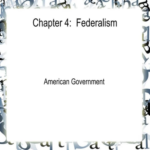 Federalism the division of power | PPT