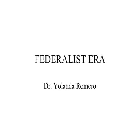 Federalist era