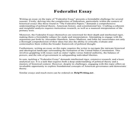 Federalist Vs Anti Federalist Essay.pdf