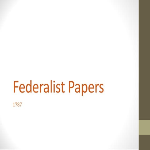 Federalist Papers