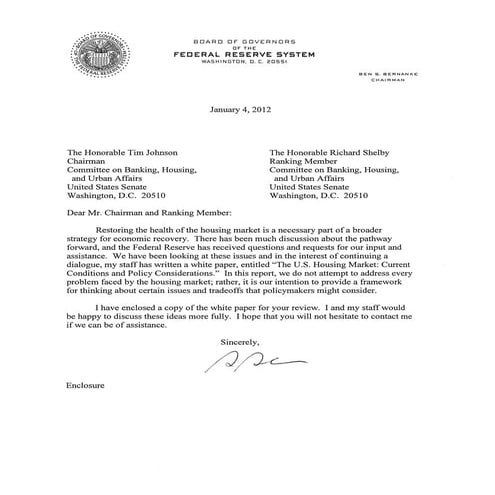 Federal Reserve housing white paper