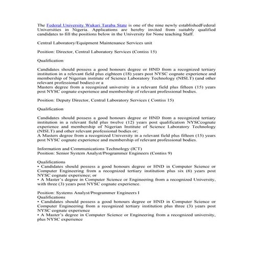 Federal university wukari taraba state