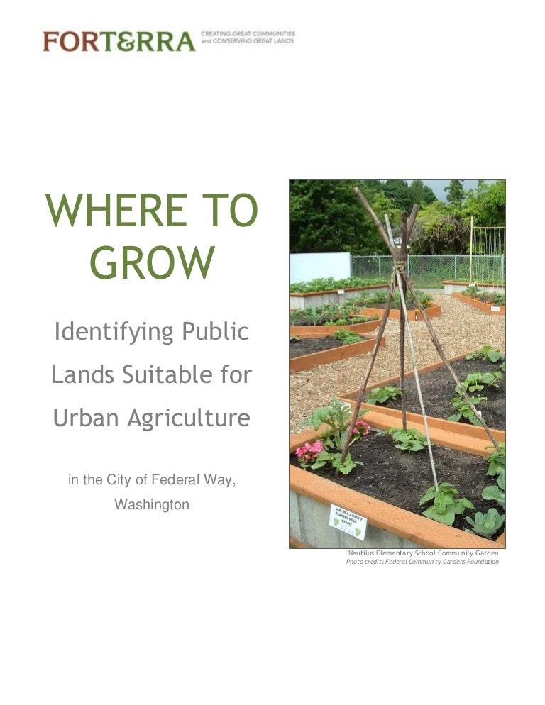 Report Identifying Public Lands Suitable for Urban Agriculture in th…