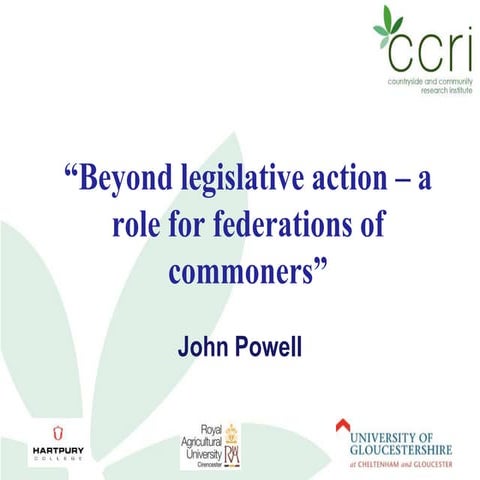 A Role for Federations of Commoners - IASC Umea 2014